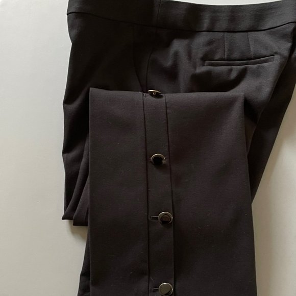 Loft Marisa Black Trousers with Side Buttons - Picture 1 of 7